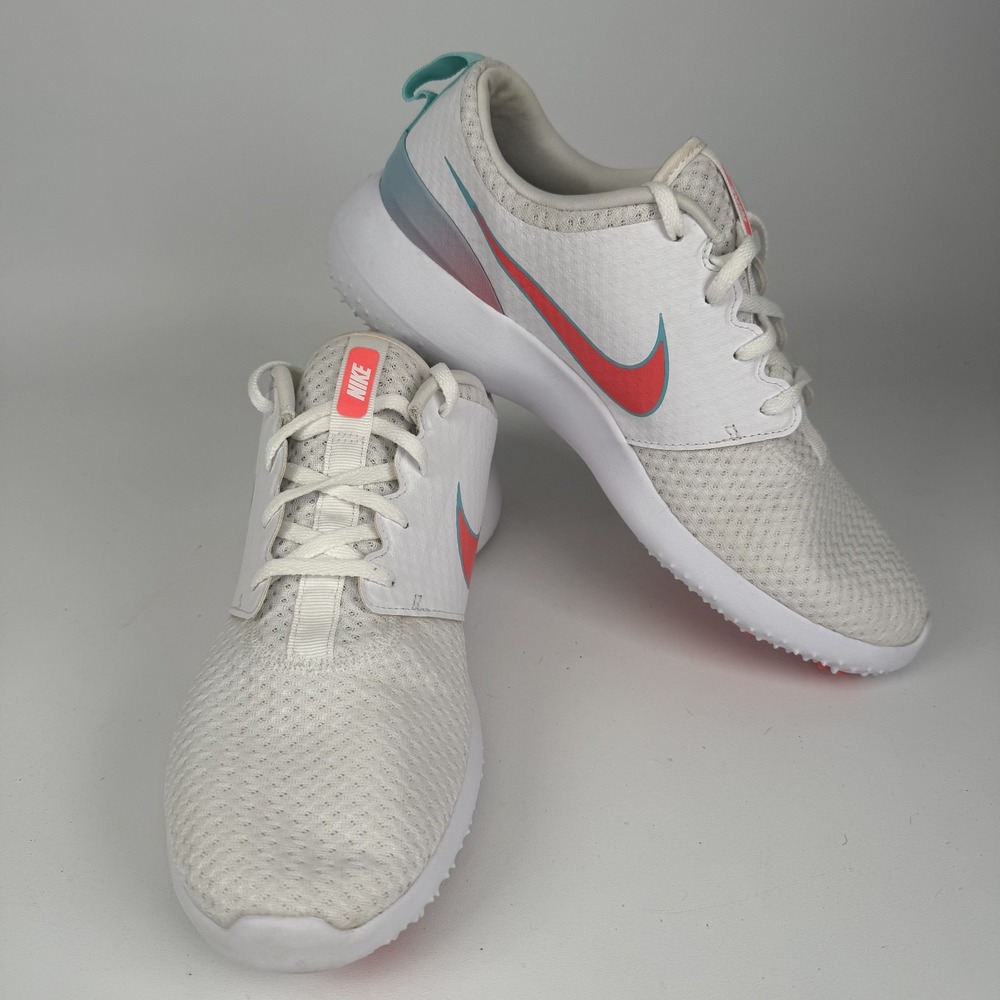 Nike Air Roshe G Golf‎ South Beach Shoes CD6065 White Hot Punch Aura Green Sz 10
